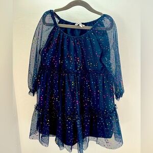 Pippa & Julie Rainbow Metallic Star Dress